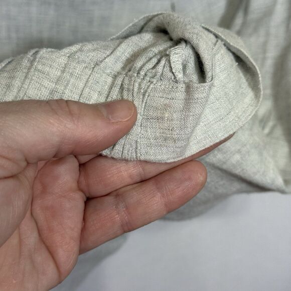 Koch Grey Linen Blend Boho Embroidered Trim Boxy Cap Sleeve Mini Dress Size XS - Picture 10 of 10